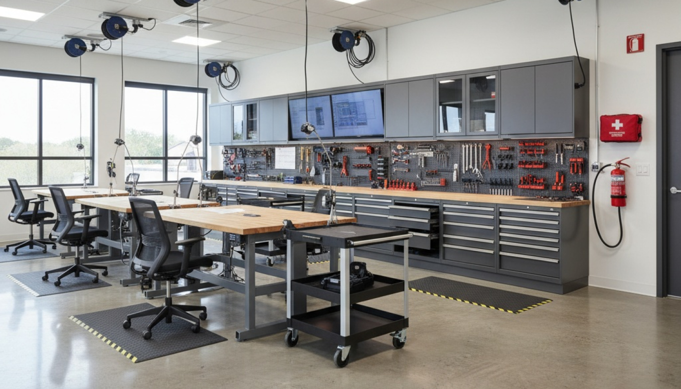 Wyposażenie warsztatów – ergonomia i bezpieczeństwo