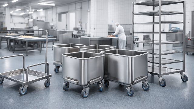 Wózki transportowe w przemyśle spożywczym – wymagania higieniczne i funkcjonalność